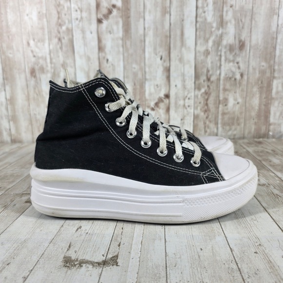 Converse Shoes - Converse Chuck Taylor All Star Move High Top Platform Sneakers Black 568497C 8W